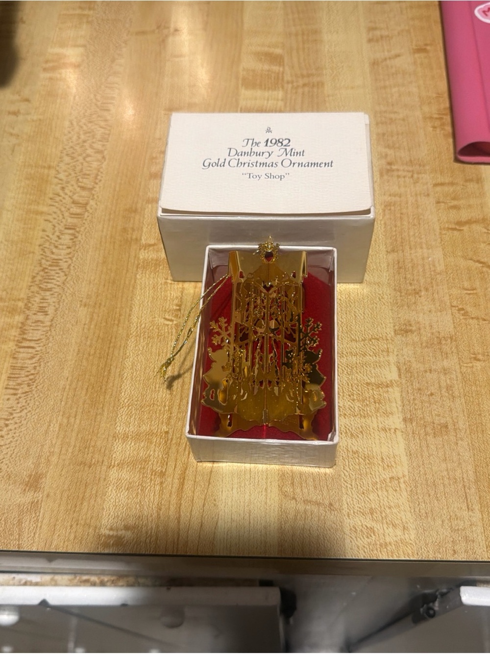 Danbury Mint Gold and Red Decorative Brooch